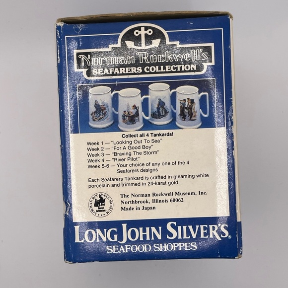 Norman Rockwell Porcelain Tankard “River Pilot” coffee cup. Vintage. In box. - Picture 2 of 8